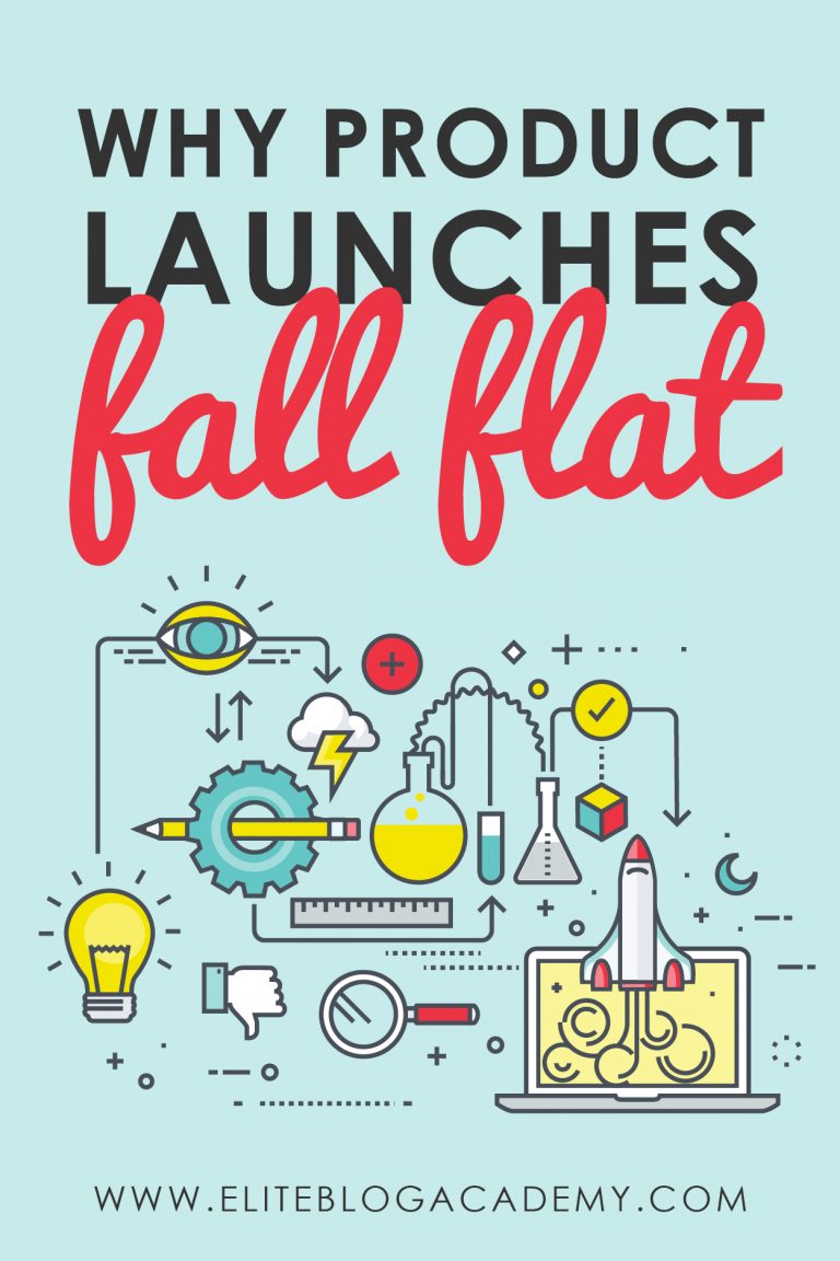Have you thought about launching a product but afraid that it will totally bomb? The truth is that some of the most valuable lessons we’ll get in our businesses come directly from our failures. Don't miss these 6 biggest reasons that product launches flop — and how you can avoid them! #productlaunching #internetmarketing #internetselling #blogging #eliteblogacademy
