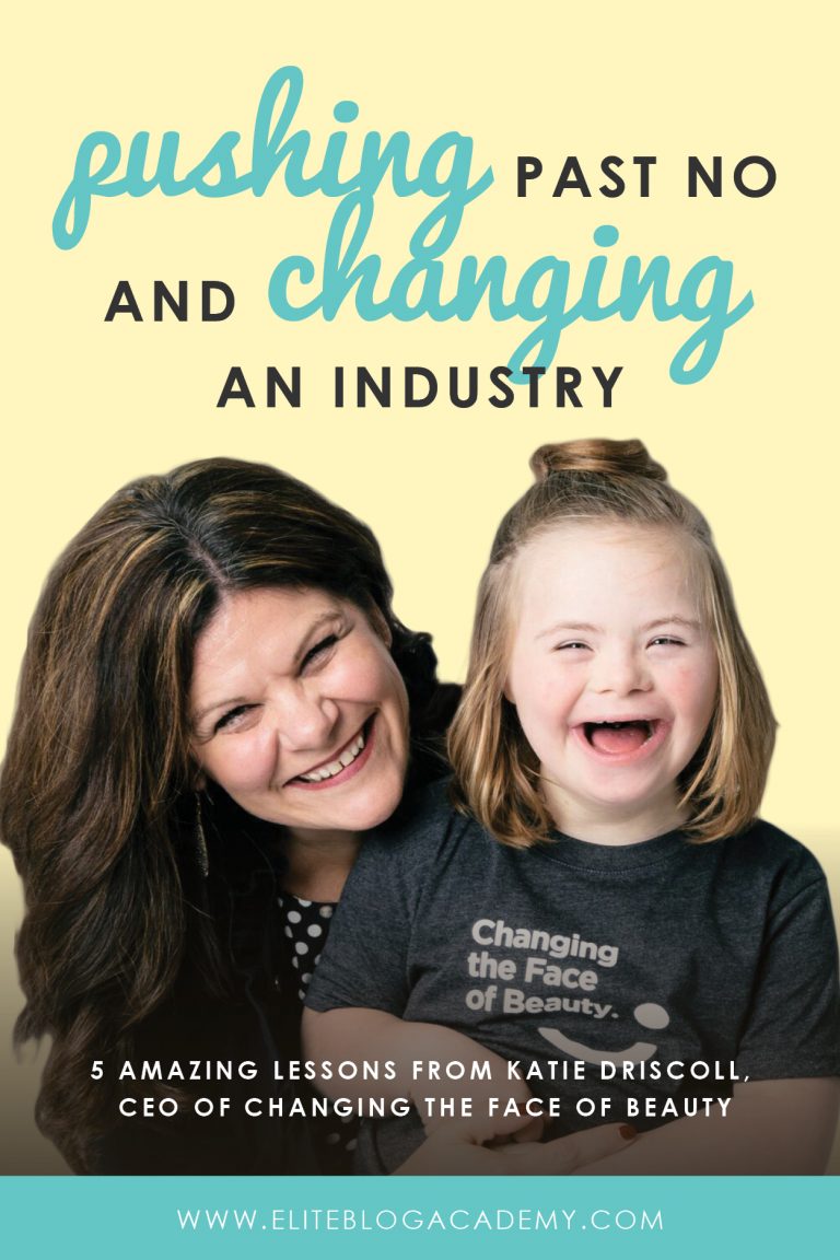 In business, it's SO easy to just go with what you know works. But what if changing how you do things is actually a smart move, both financially and socially? Don't miss this inspiring Do It Scared Podcast episode w/ guest Katie Driscoll, founder of Changing the Face of Beauty! #eliteblogacademy #doitscaredpodcast #doitscared #ruthsoukup #katiedriscoll #changingthefaceofbeauty #blogging