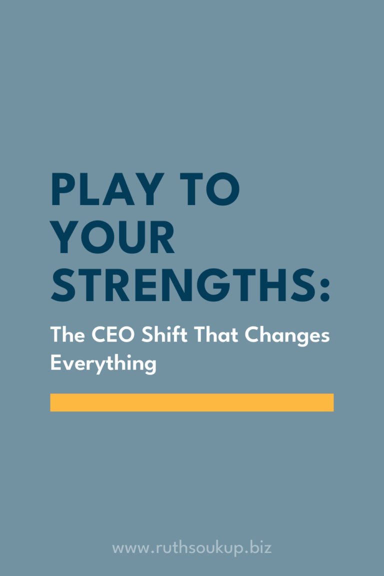 Play to Your Strengths: The CEO Shift That Changes Everything