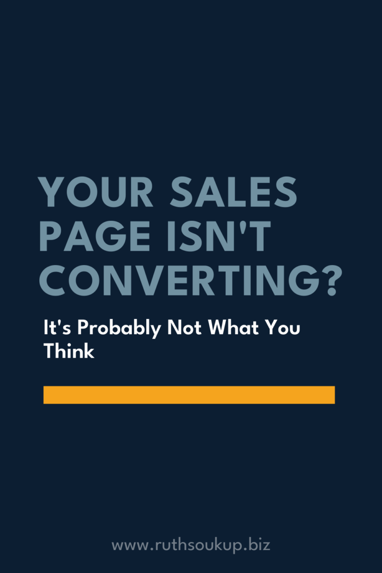 Your Sales Page Isn’t Converting? It’s Probably Not What You Think